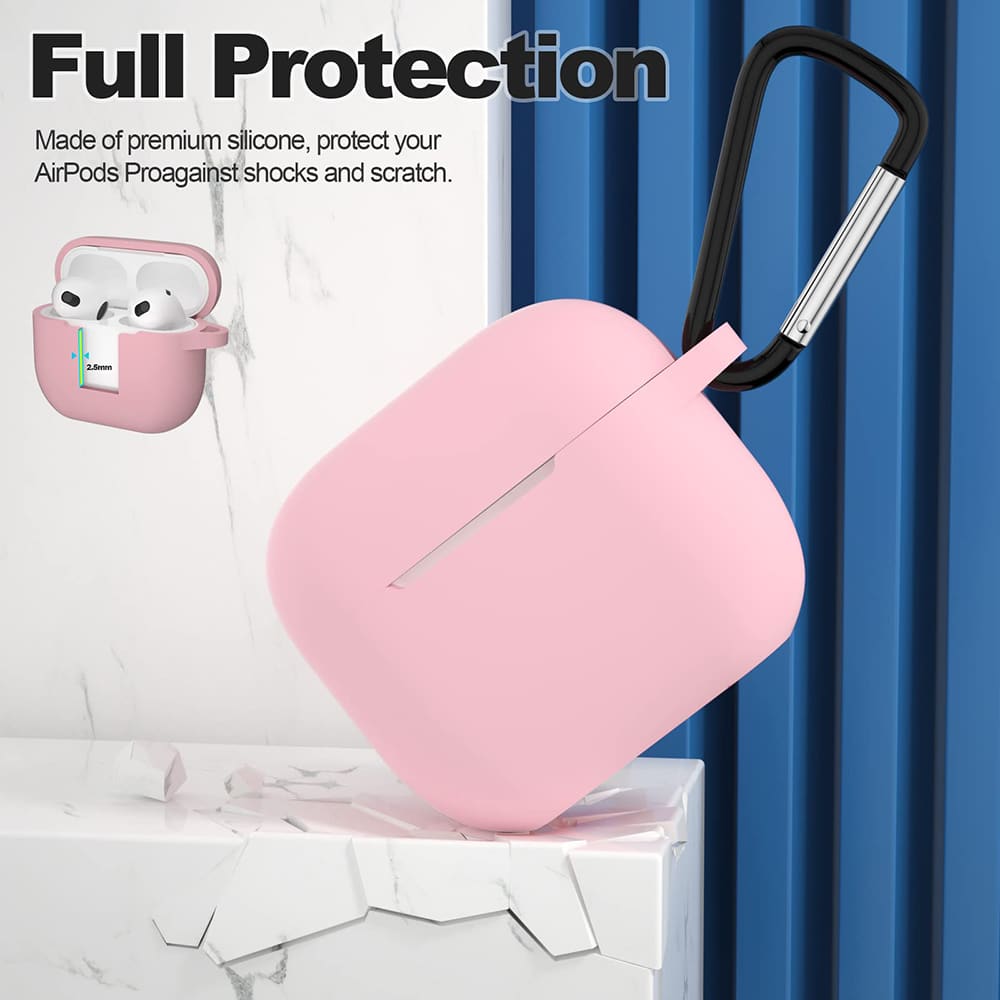 Techsuit - Θήκη Σιλικόνης - για Apple AirPods 3, Ομαλό Υπερλεπτό Υλικό - Ροζ - Image 5