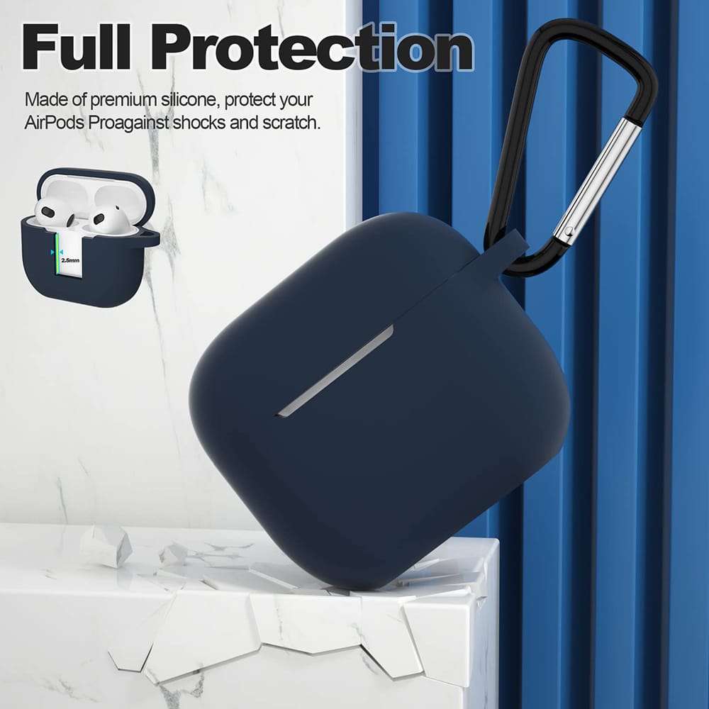 Techsuit - Θήκη Σιλικόνης - για Apple AirPods 3, Ομαλό Υπερλεπτό Υλικό - Σκούρο Μπλε - Image 6