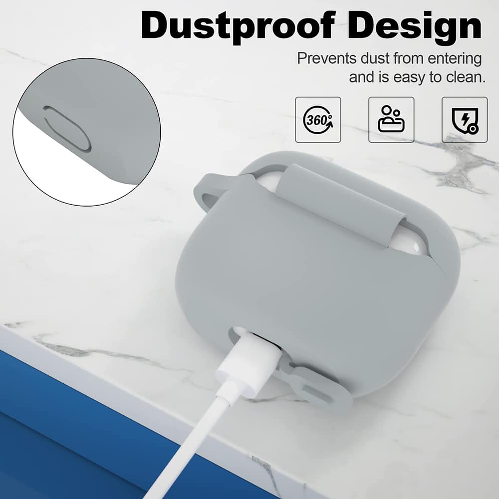 Techsuit - Θήκη Σιλικόνης - για Apple AirPods 3, Ομαλό Υπερλεπτό Υλικό - Μωβ - Image 2