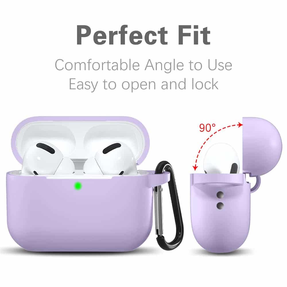 Techsuit - Θήκη Σιλικόνης - για Apple AirPods Pro 1 / 2, Ομαλό Υπερλεπτό Υλικό - Μωβ - Image 2