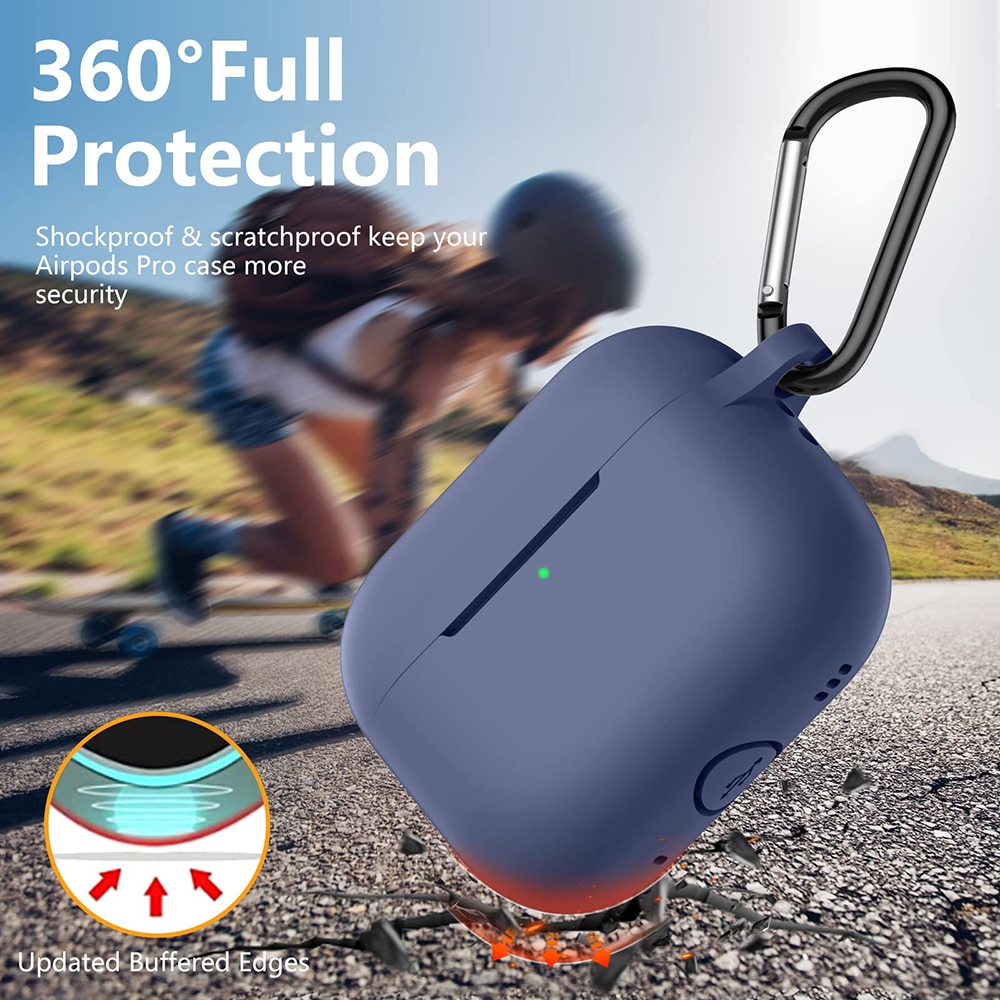 Techsuit - Θήκη Σιλικόνης - για Apple AirPods Pro 1 / 2, Υλικό Ομαλής Υπερλεπτής - Γκρι - Image 6