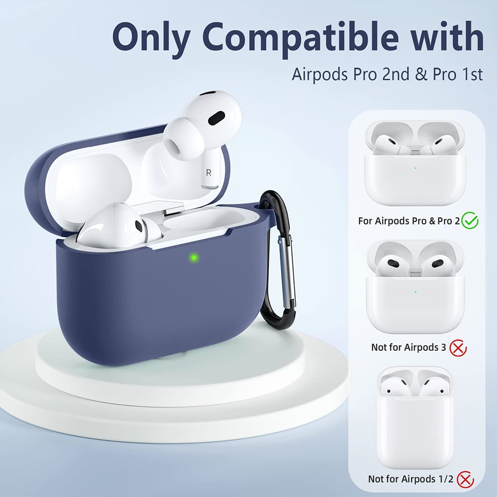 Techsuit - Θήκη Σιλικόνης - για Apple AirPods Pro 1 / 2, Υλικό Ομαλό Υπερλεπτό - Σκούρο Πράσινο - Image 7