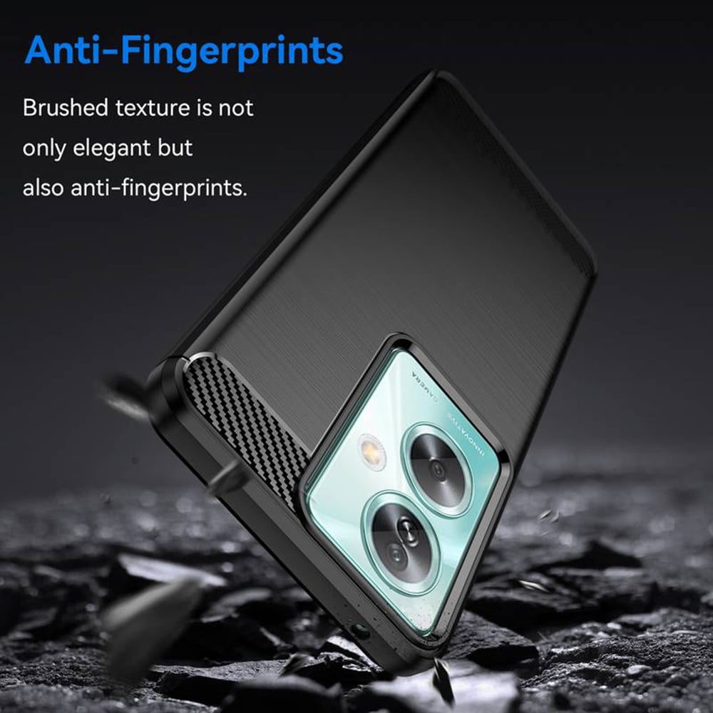 Techsuit Carbon Silicone - θήκη για Oppo A79 / Oneplus Nord N30 SE - Μαύρο - Image 4