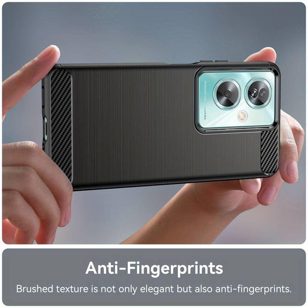 Techsuit Carbon Silicone - θήκη για Oppo A79 / Oneplus Nord N30 SE - Μαύρο - Image 3