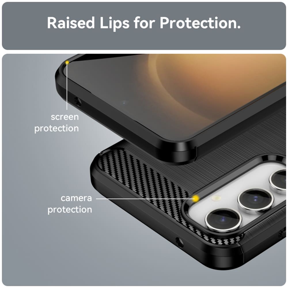 Techsuit Carbon Silicone - θήκη για Samsung Galaxy A35 - Μαύρο - Image 4