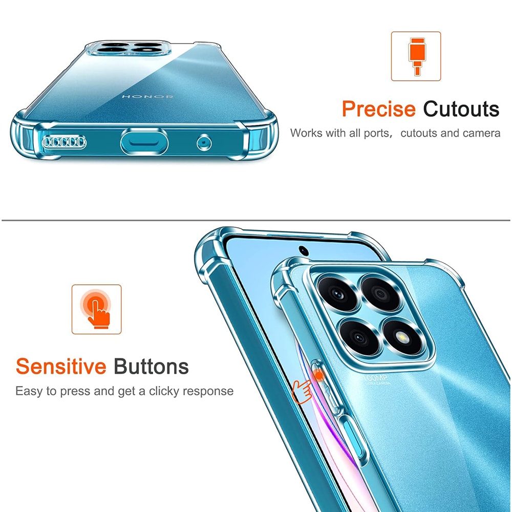 Techsuit Shockproof Clear Silicone - θήκη για Honor X8a - Διάφανο - Image 3
