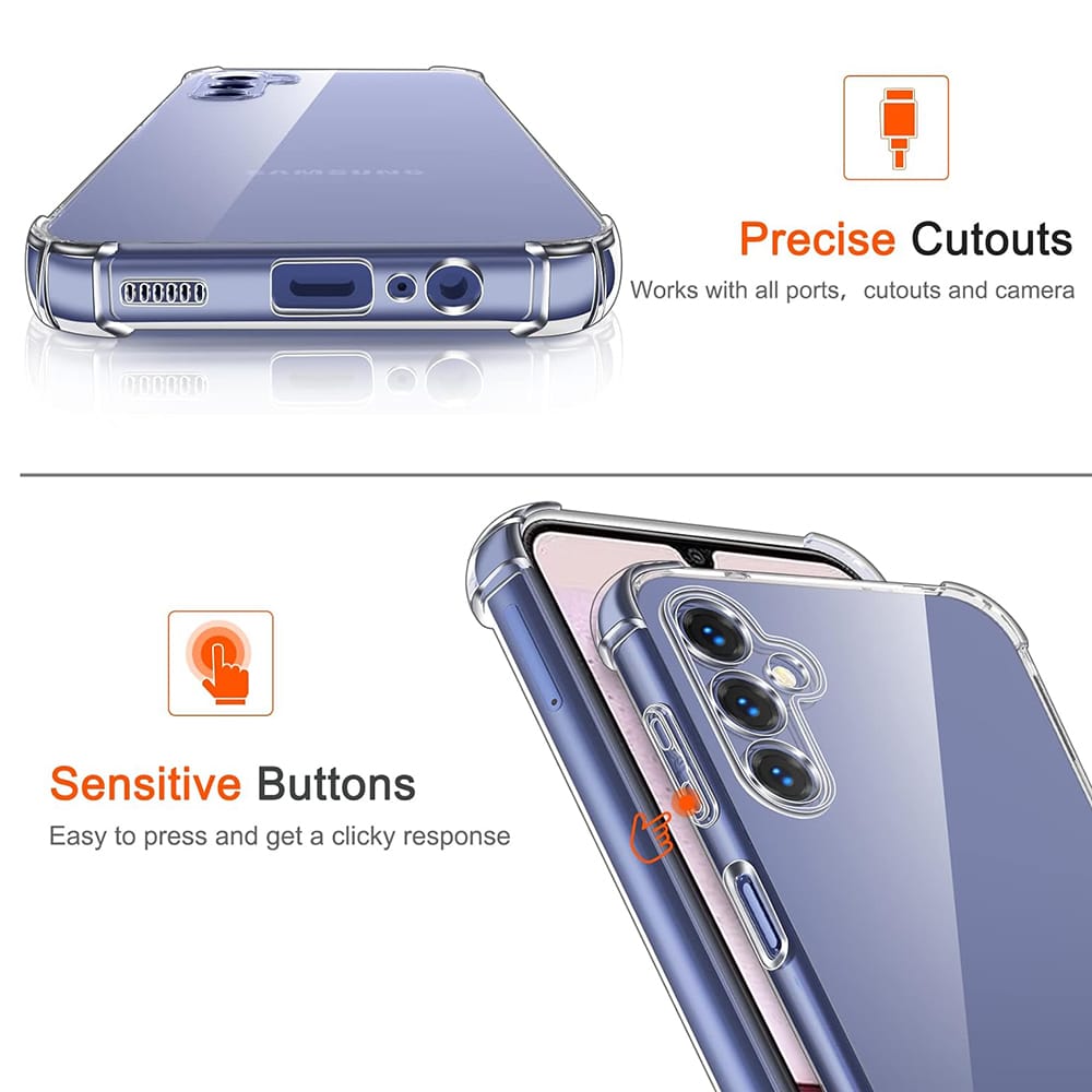 Techsuit Shockproof Clear Silicone - θήκη για Samsung Galaxy A14 - Διάφανο - Image 3