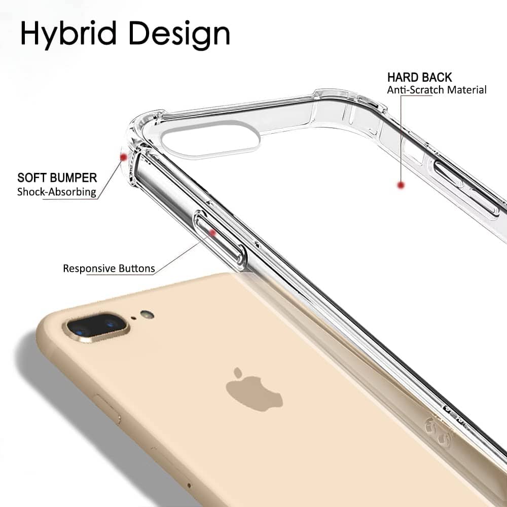 Techsuit Shockproof Clear Silicone - θήκη για Apple iPhone 7 Plus / 8 - Διάφανο - Image 3