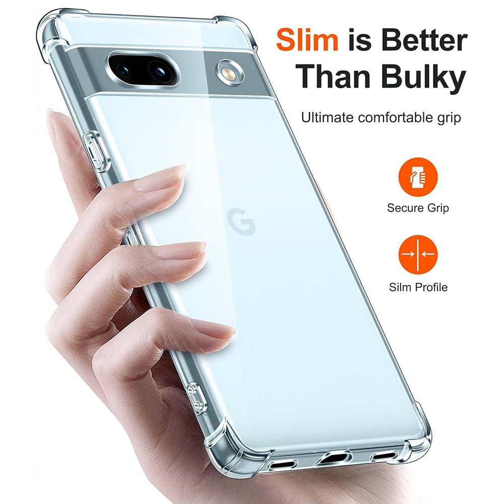 Techsuit Shockproof Clear Silicone - Google Pixel 7a - Διάφανο - Image 2