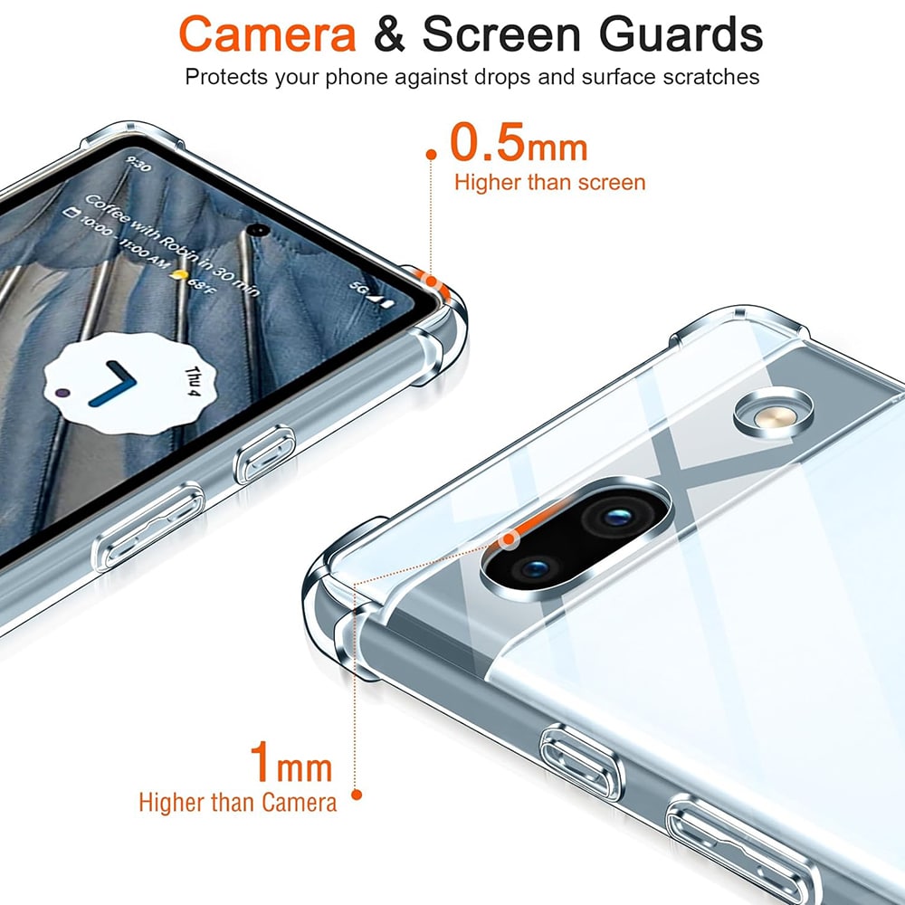 Techsuit Shockproof Clear Silicone - Google Pixel 7a - Διάφανο - Image 4