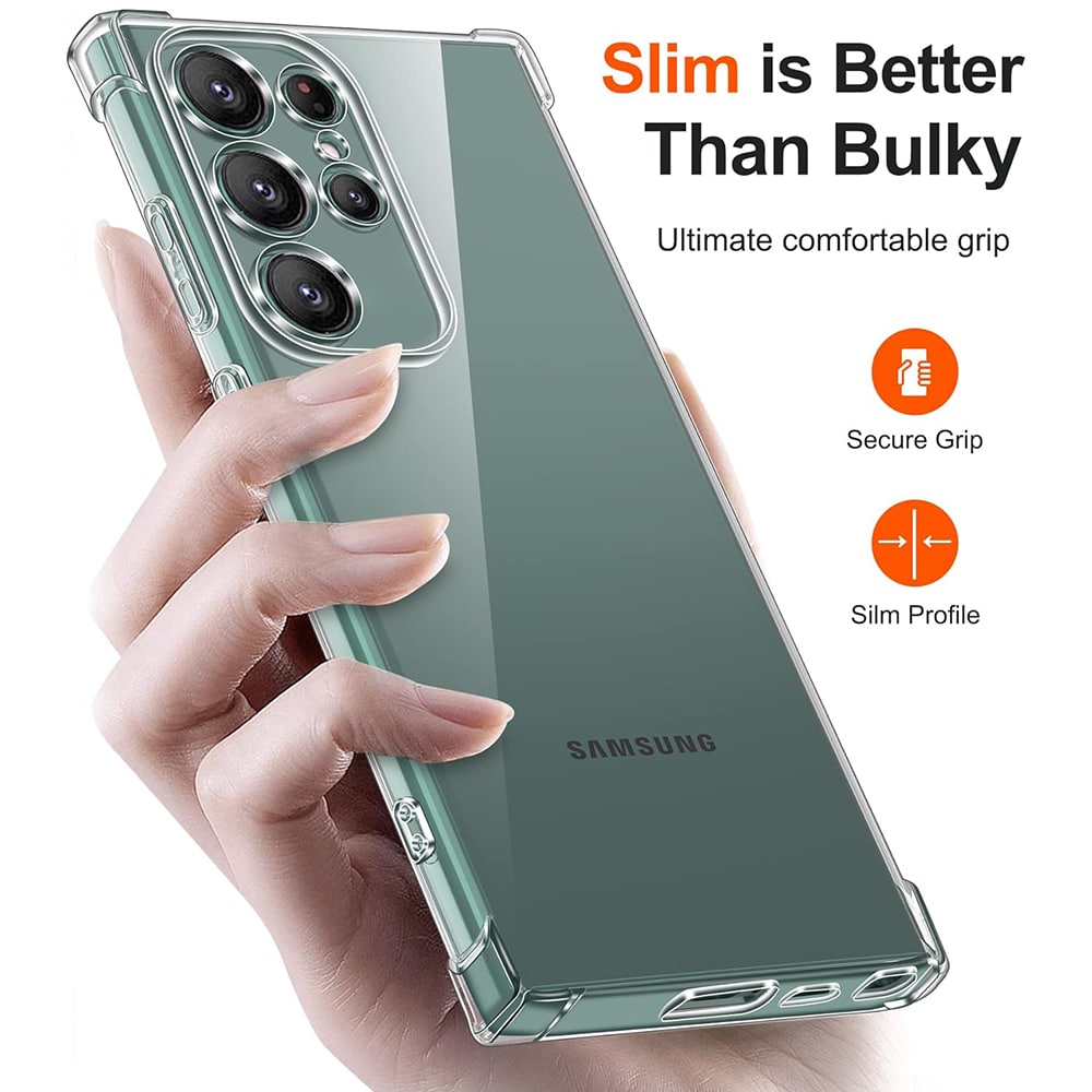 Techsuit Shockproof Clear Silicone - θήκη για Samsung Galaxy S24 Ultra - Διάφανο - Image 2