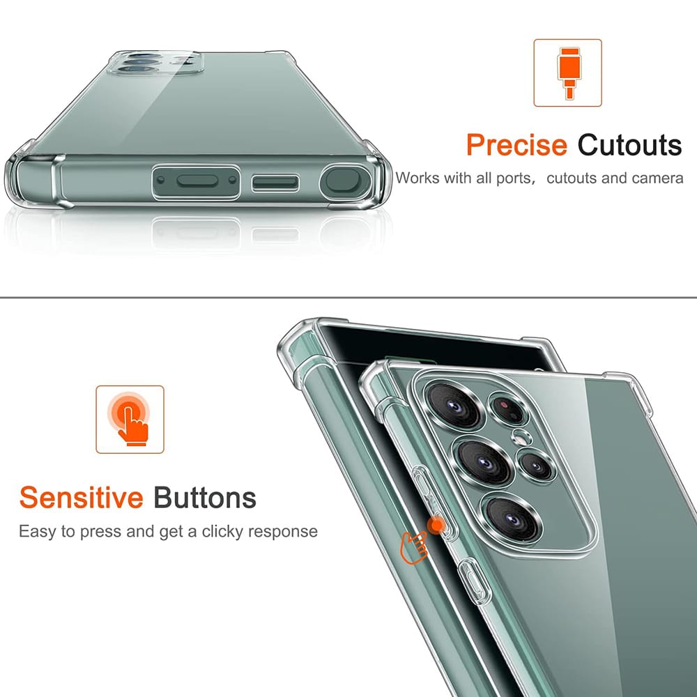 Techsuit Shockproof Clear Silicone - θήκη για Samsung Galaxy S24 Ultra - Διάφανο - Image 4