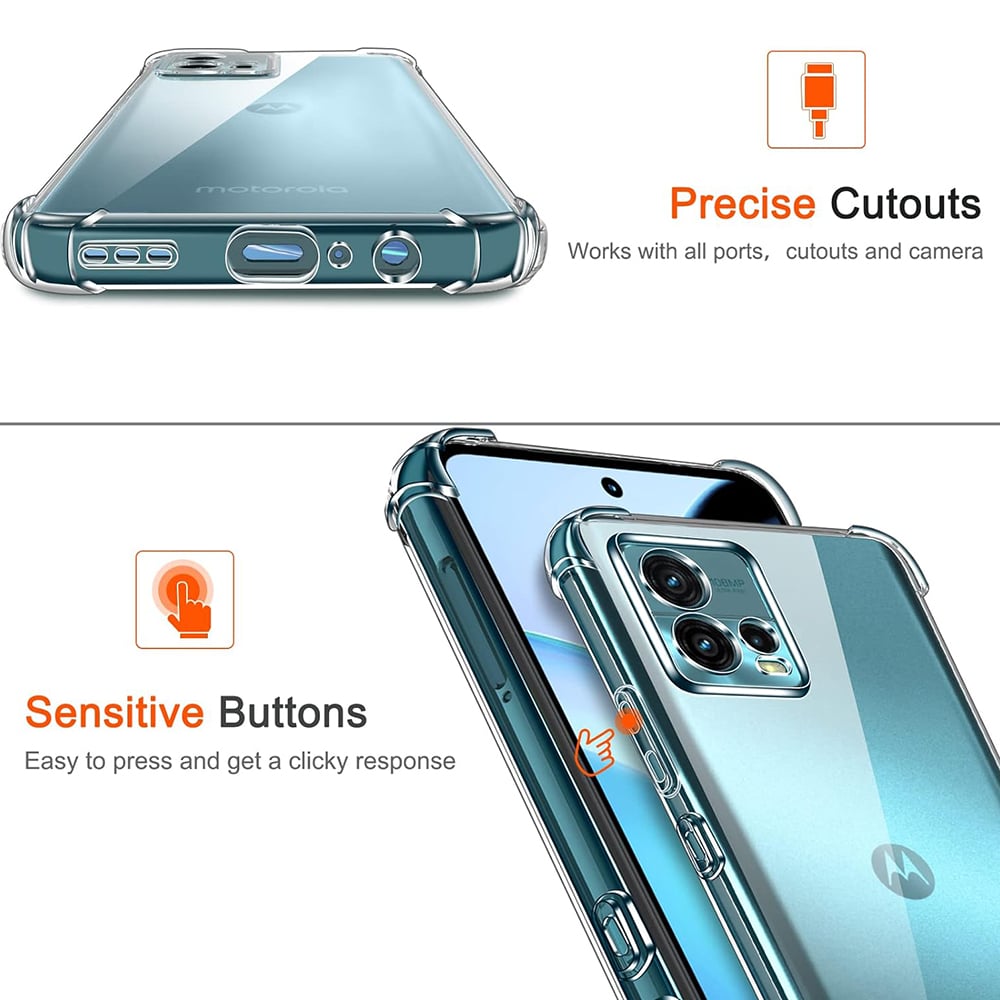 Techsuit Shockproof Clear Silicone - Motorola Moto G72 - Διάφανο - Image 3