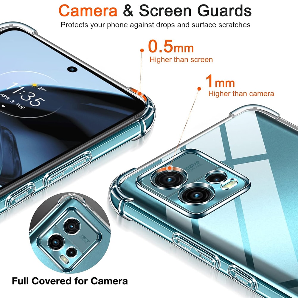 Techsuit Shockproof Clear Silicone - Motorola Moto G72 - Διάφανο - Image 4