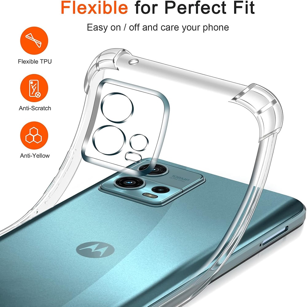 Techsuit Shockproof Clear Silicone - Motorola Moto G72 - Διάφανο - Image 5
