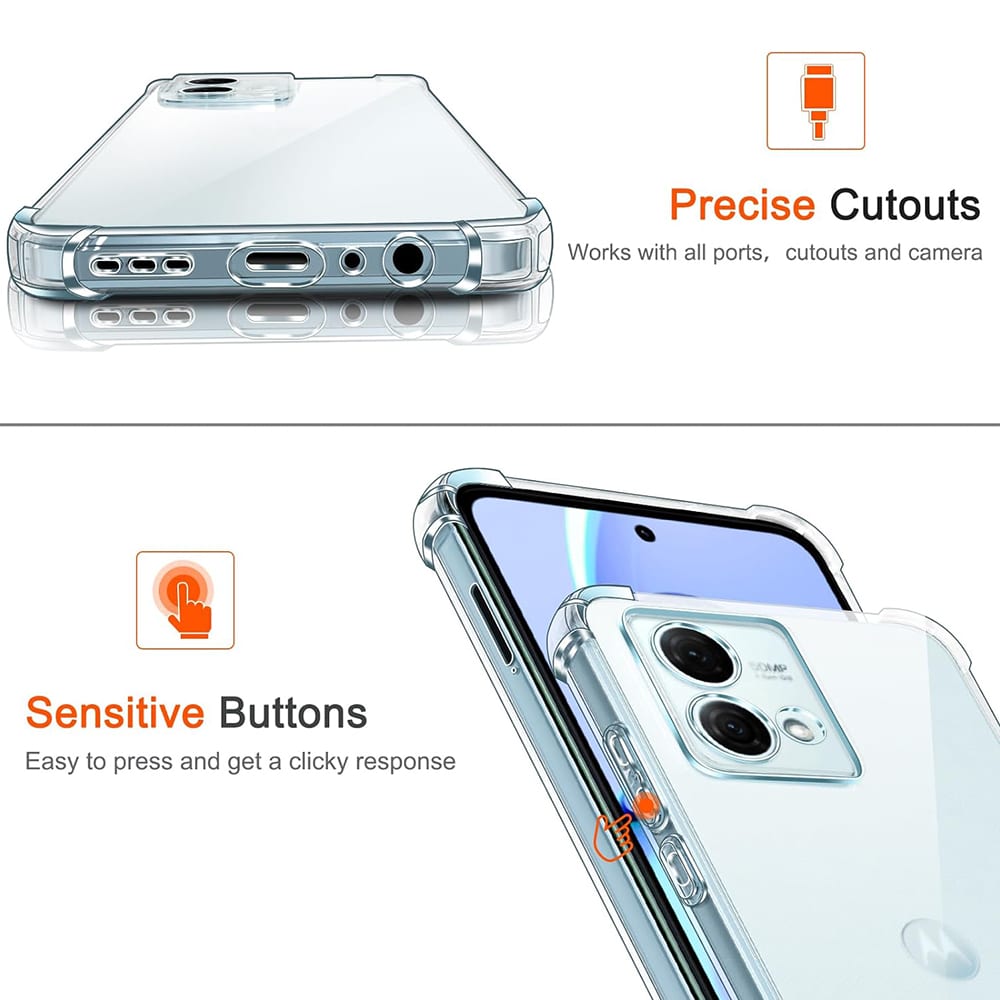 Techsuit Shockproof Clear Silicone - Motorola Moto G84 - Διάφανο - Image 4