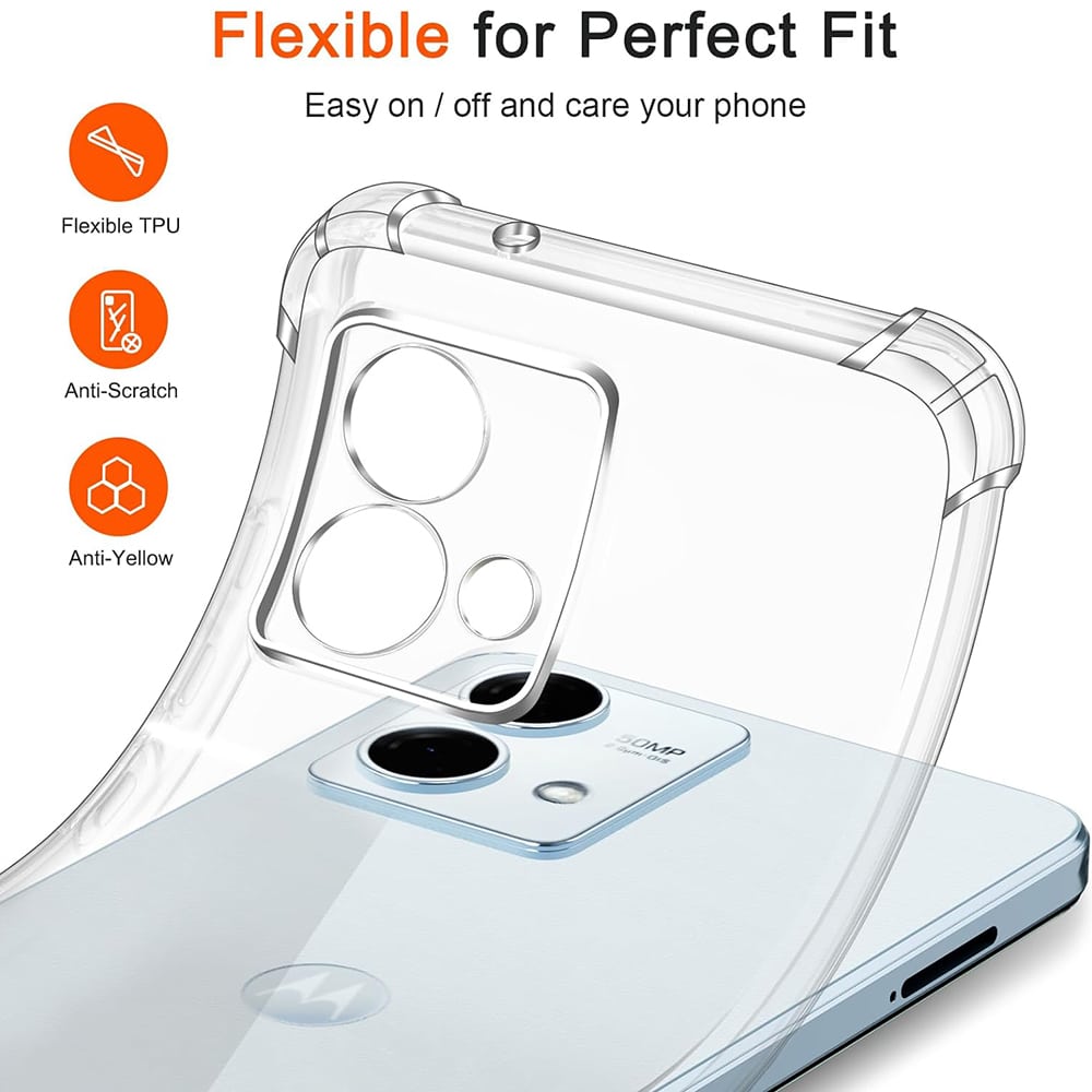 Techsuit Shockproof Clear Silicone - Motorola Moto G84 - Διάφανο - Image 3