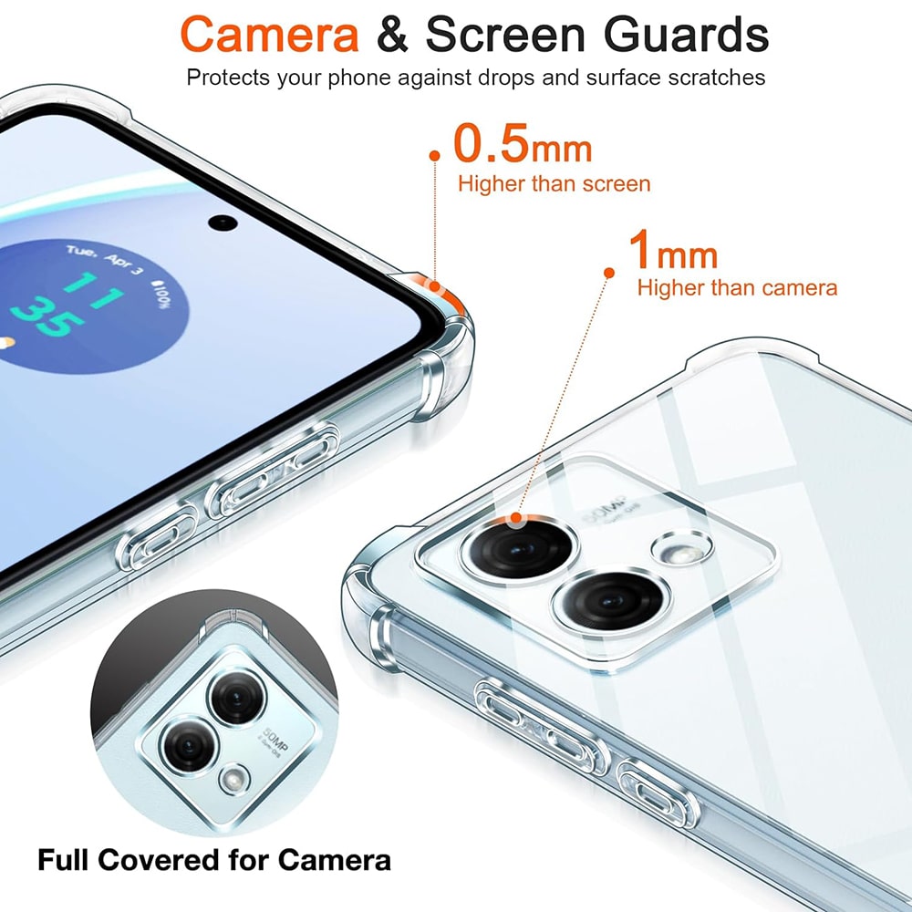 Techsuit Shockproof Clear Silicone - Motorola Moto G84 - Διάφανο - Image 5