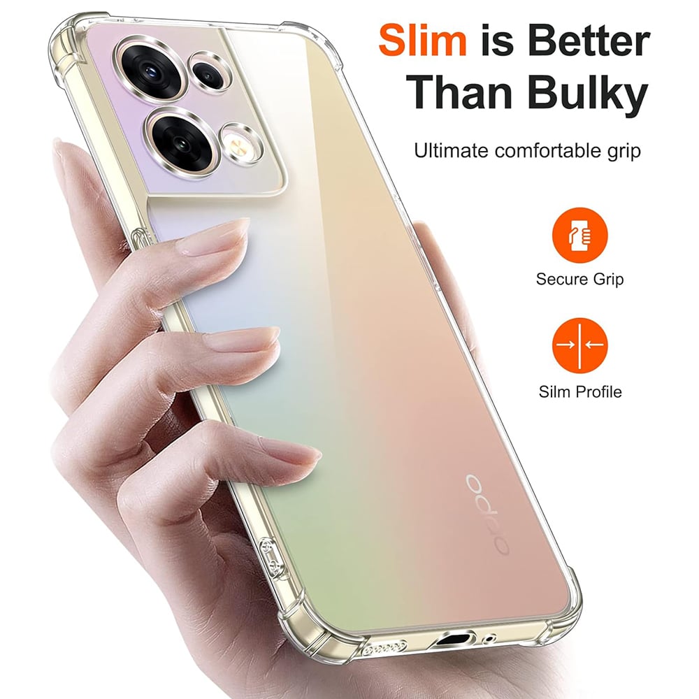 Techsuit Shockproof Clear Silicone - θήκη για Oppo Reno8 - Διάφανο - Image 2