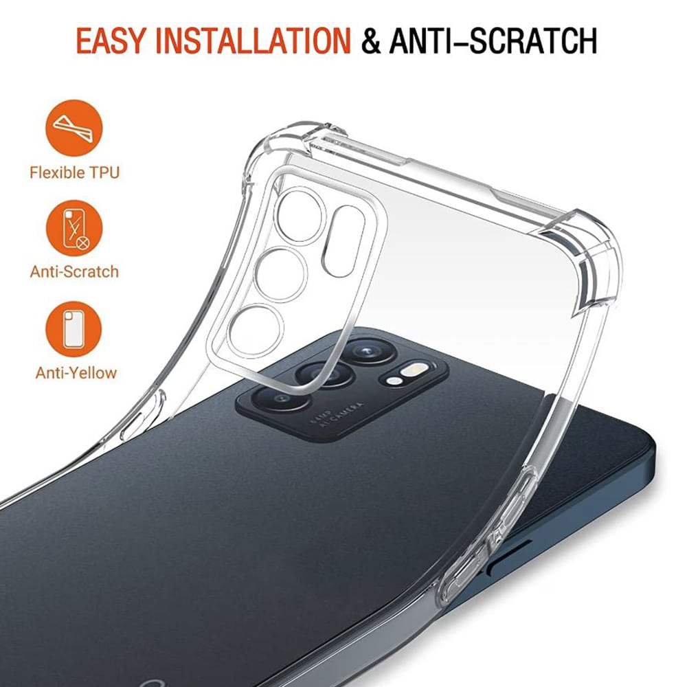 Techsuit Shockproof Clear Silicone - θήκη για Oppo Reno6 5G - Διάφανο - Image 3