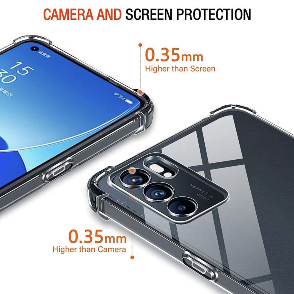 Techsuit Shockproof Clear Silicone - θήκη για Oppo Reno6 5G - Διάφανο - Image 4