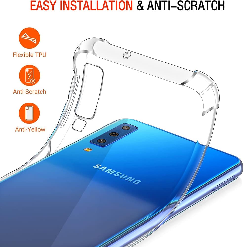 Techsuit Shockproof Clear Silicone - θήκη για Samsung Galaxy A7 (2018) - Διάφανο - Image 5