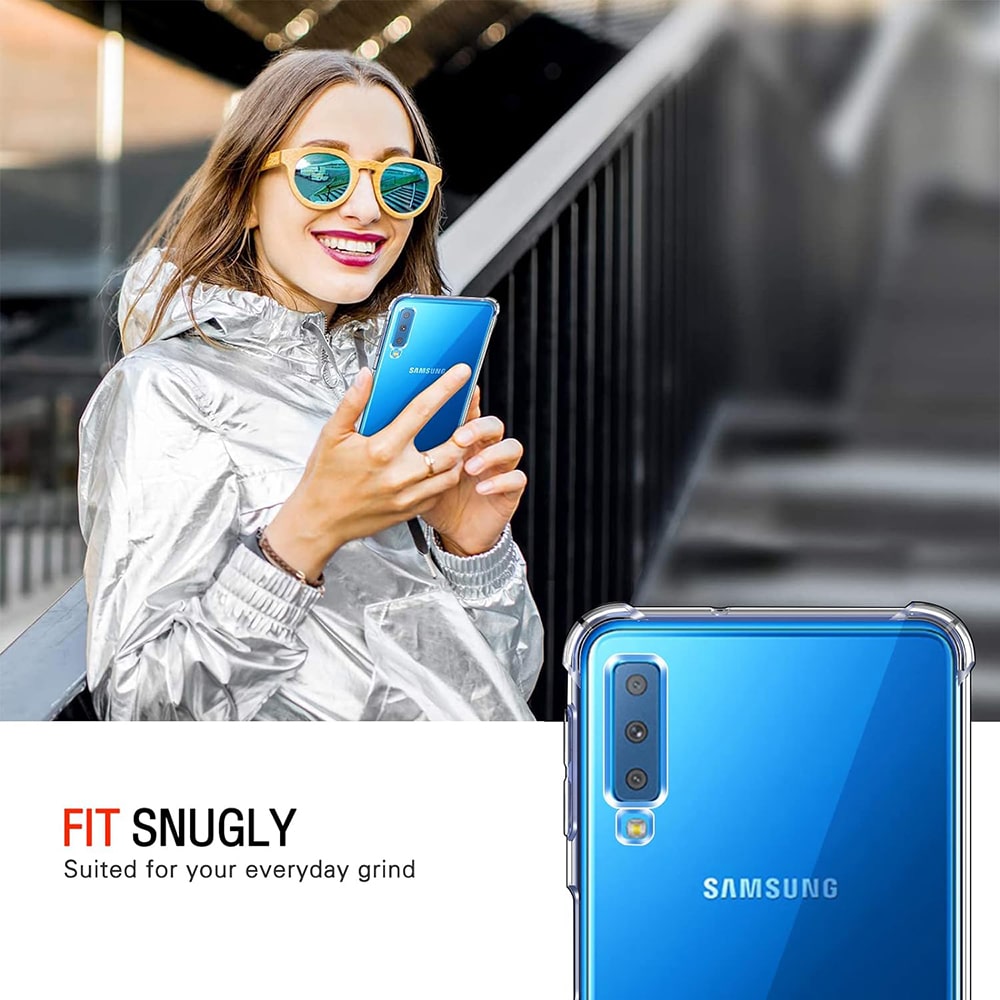 Techsuit Shockproof Clear Silicone - θήκη για Samsung Galaxy A7 (2018) - Διάφανο - Image 4