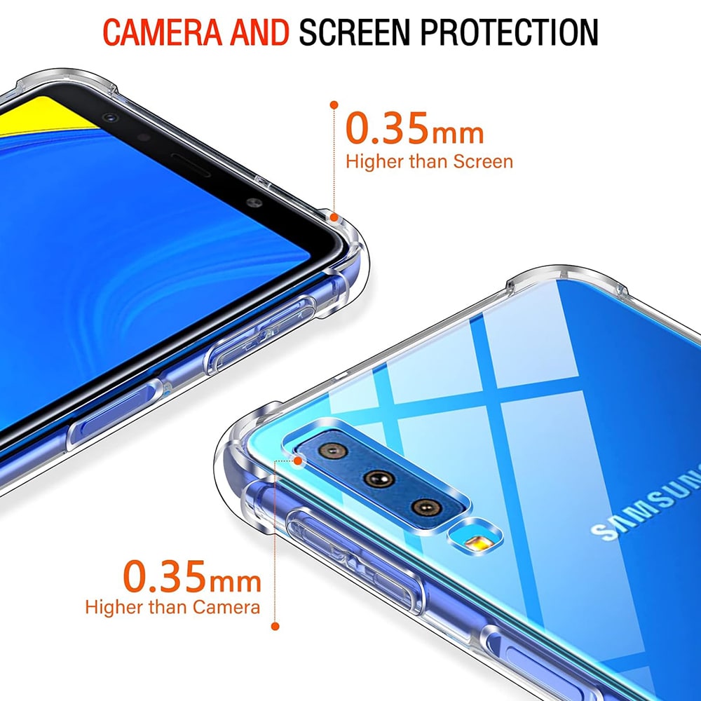 Techsuit Shockproof Clear Silicone - θήκη για Samsung Galaxy A7 (2018) - Διάφανο - Image 3