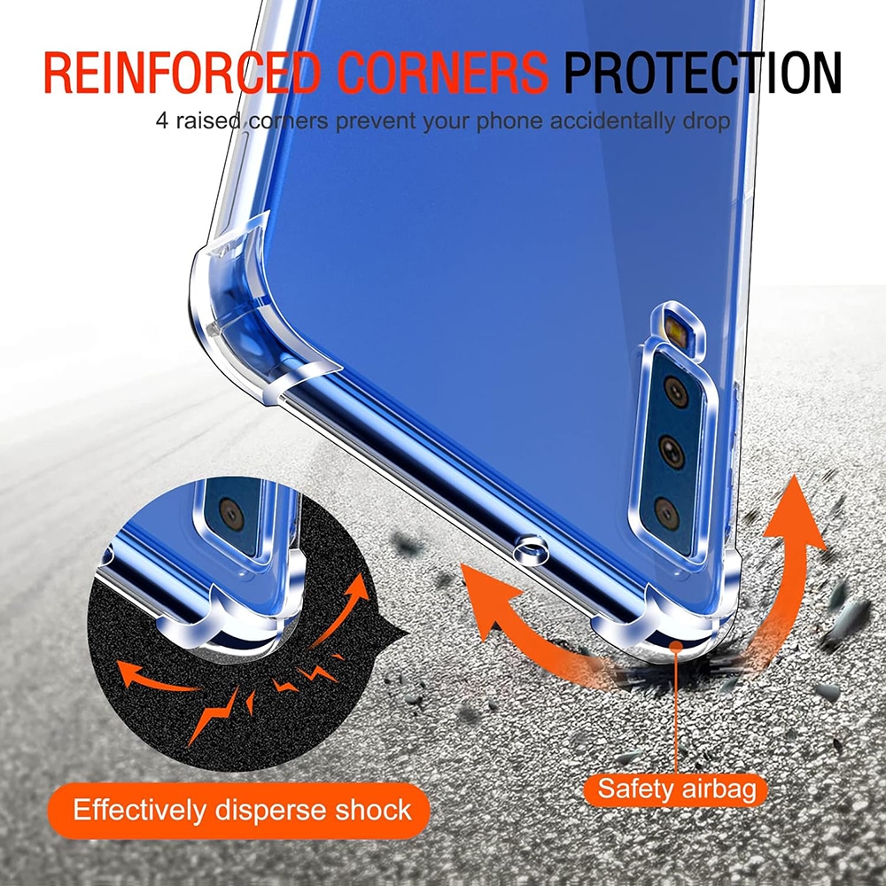 Techsuit Shockproof Clear Silicone - θήκη για Samsung Galaxy A7 (2018) - Διάφανο - Image 2