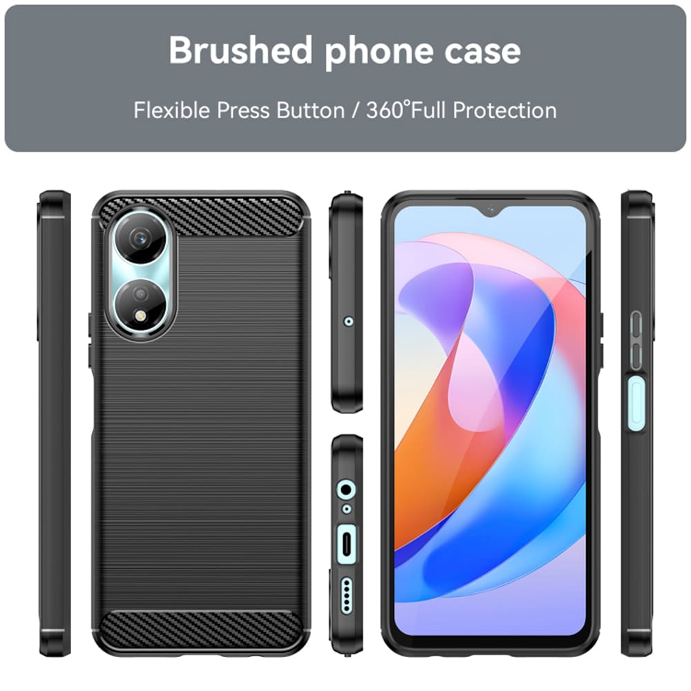 Techsuit Carbon Silicone - θήκη για Honor X7b - Μαύρο - Image 2