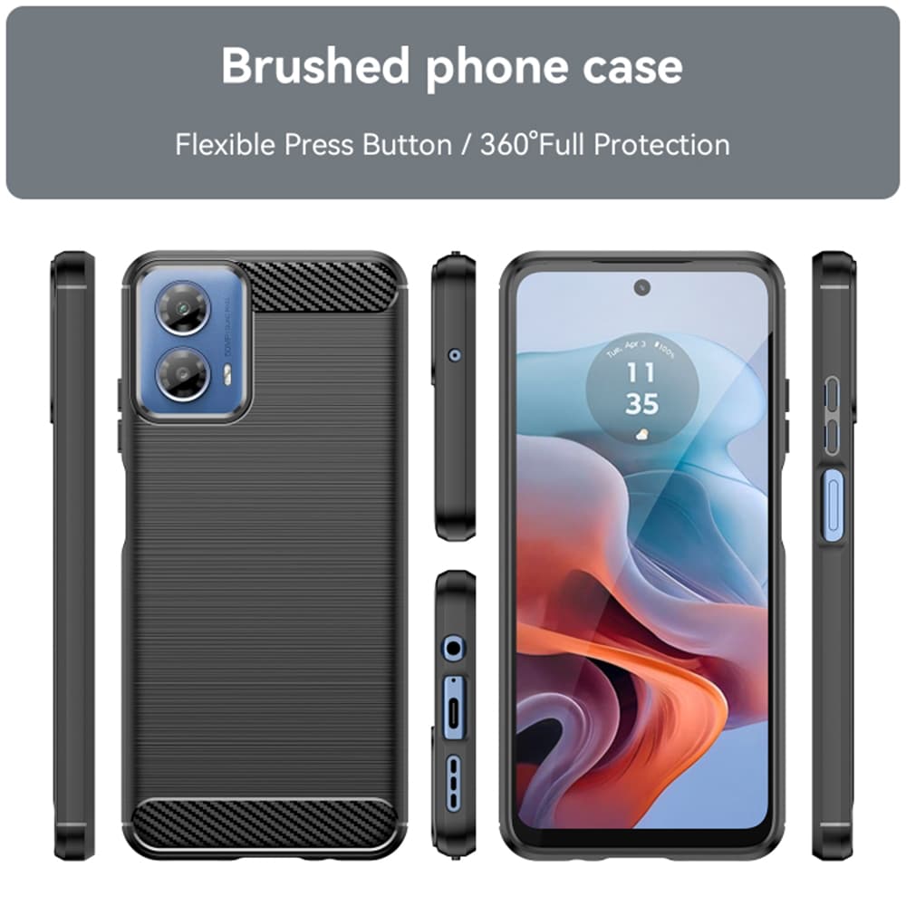 Techsuit Carbon Silicone - θήκη για Motorola Moto G34 - Μαύρο - Image 2