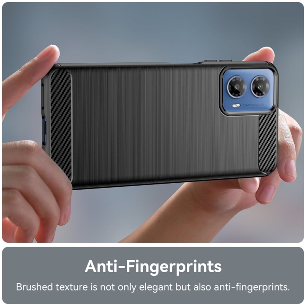 Techsuit Carbon Silicone - θήκη για Motorola Moto G34 - Μαύρο - Image 4