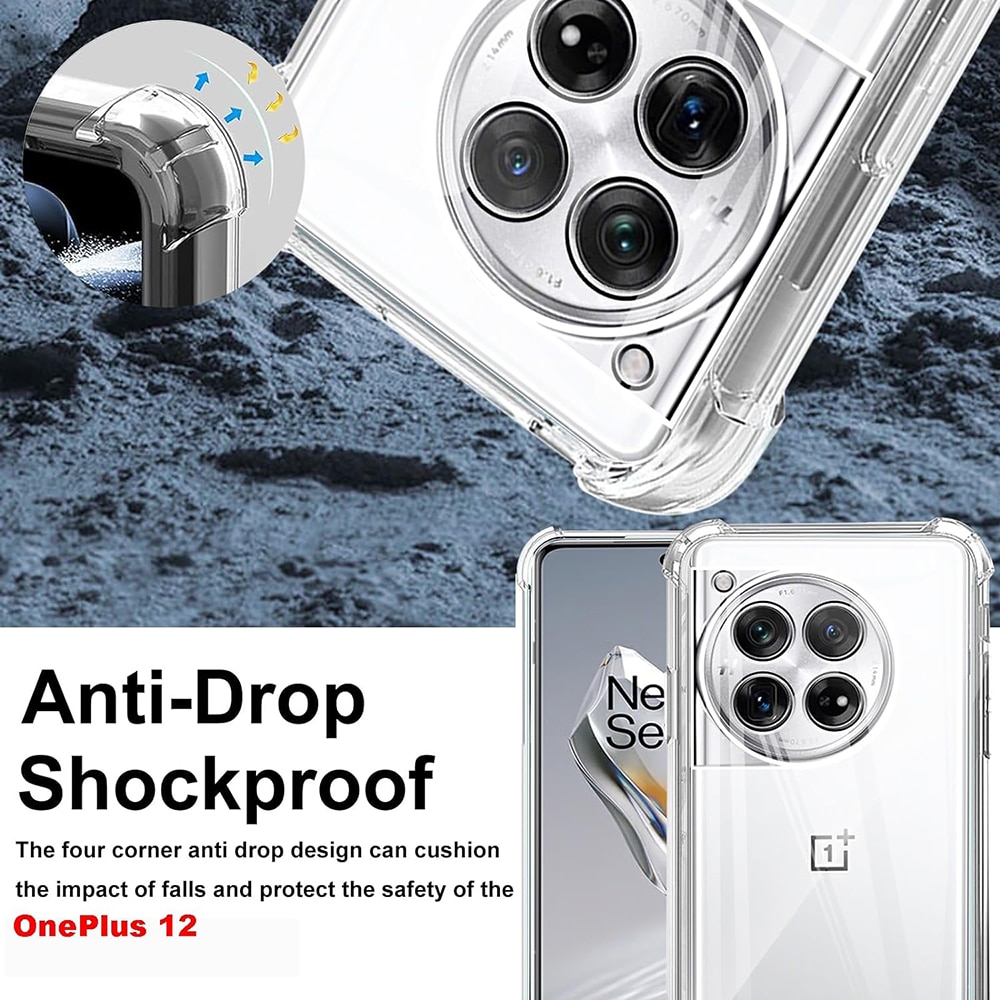 Techsuit Shockproof Clear Silicone - θήκη για Oneplus 12 - Διάφανο - Image 4