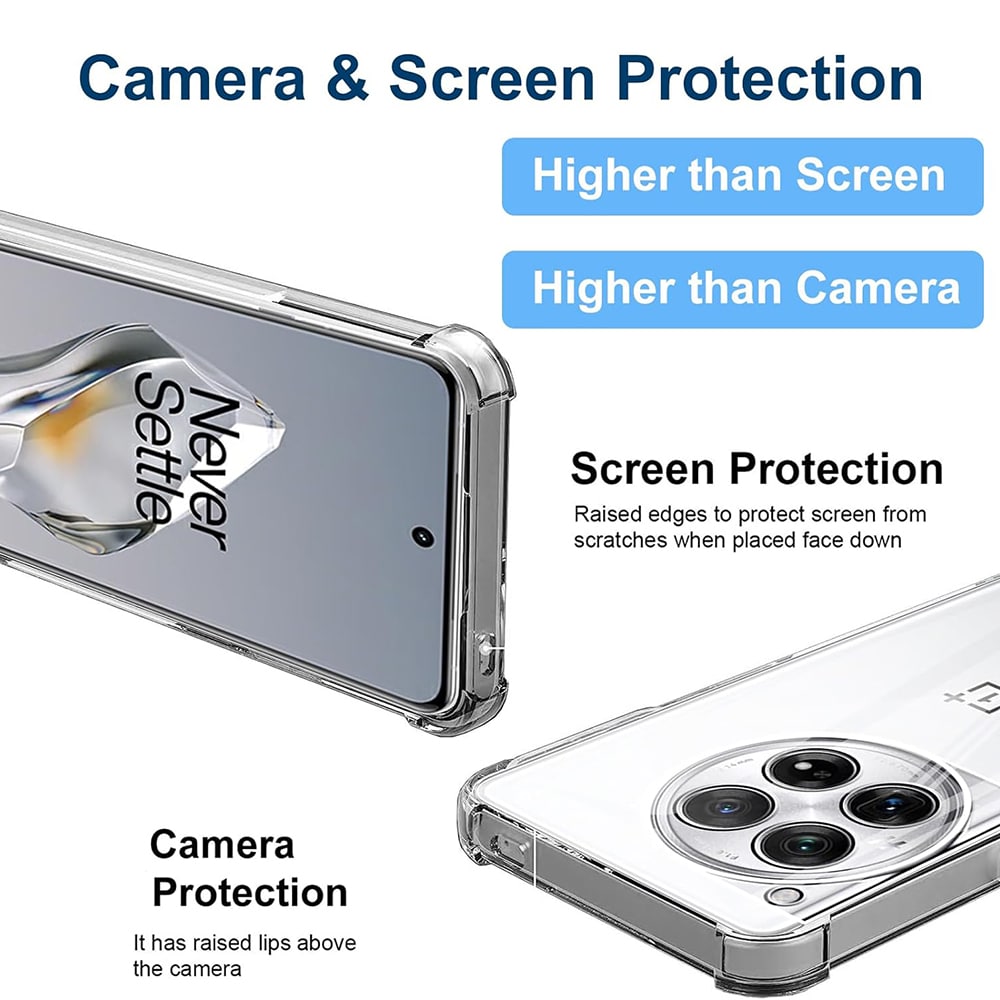 Techsuit Shockproof Clear Silicone - θήκη για Oneplus 12 - Διάφανο - Image 6
