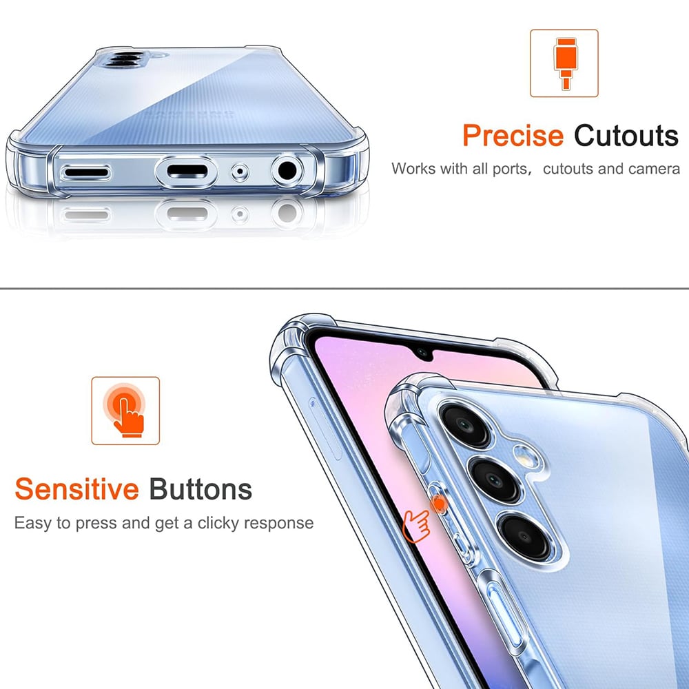 Techsuit Shockproof Clear Silicone - θήκη για Samsung Galaxy A25 - Διάφανο - Image 3