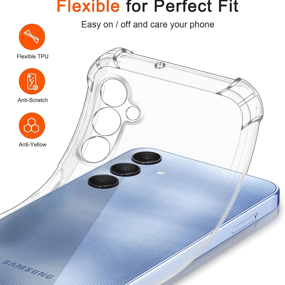 Techsuit Shockproof Clear Silicone - θήκη για Samsung Galaxy A25 - Διάφανο - Image 5