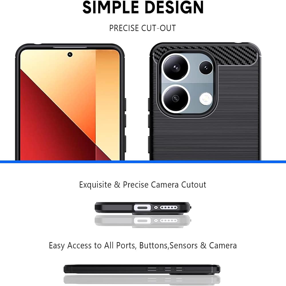 Techsuit Carbon Silicone - θήκη για Xiaomi Redmi Note 13 Pro / Poco M6 - Μαύρο - Image 6