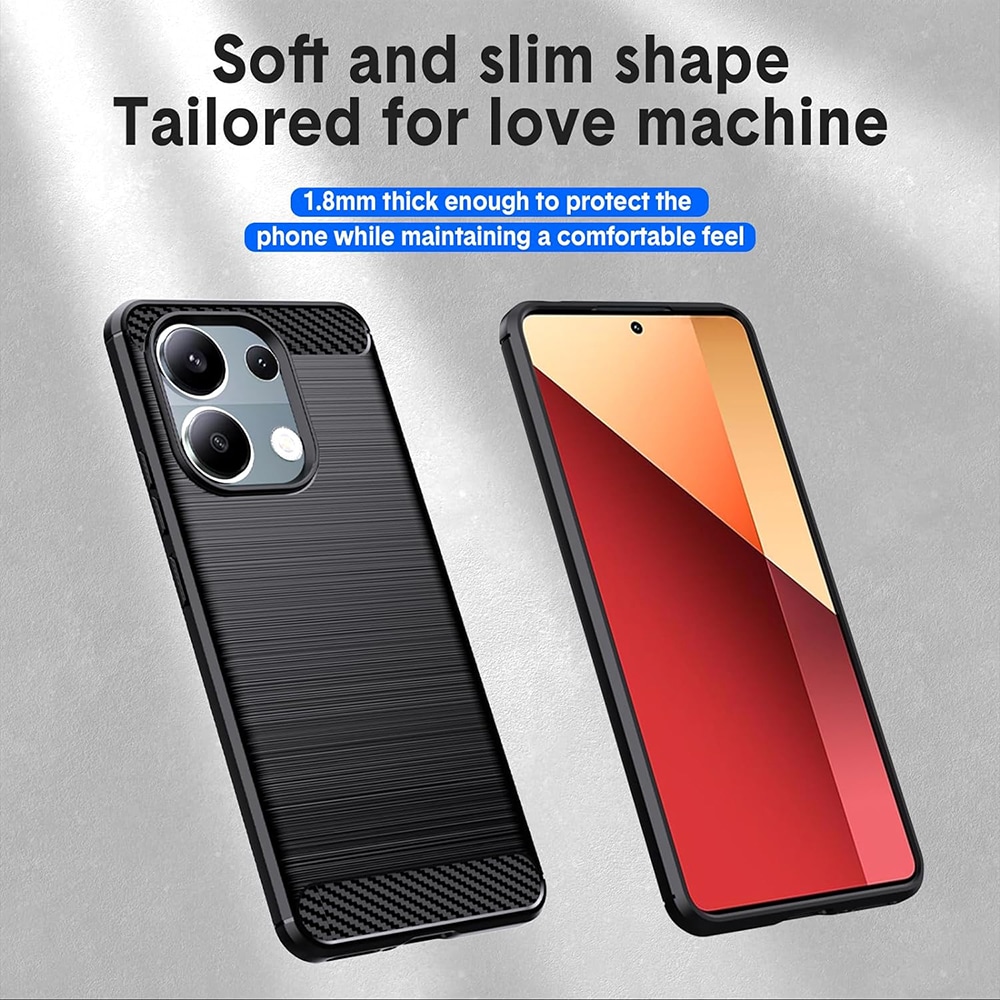 Techsuit Carbon Silicone - θήκη για Xiaomi Redmi Note 13 Pro / Poco M6 - Μαύρο - Image 3