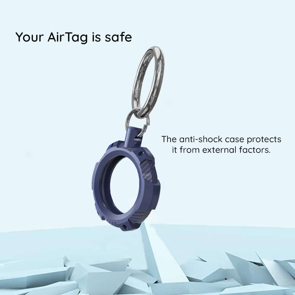 Techsuit - Rugged Armor Pro Secure Holder (RSH1) - Apple AirTag Case, with Metal Ring - Black - Image 4