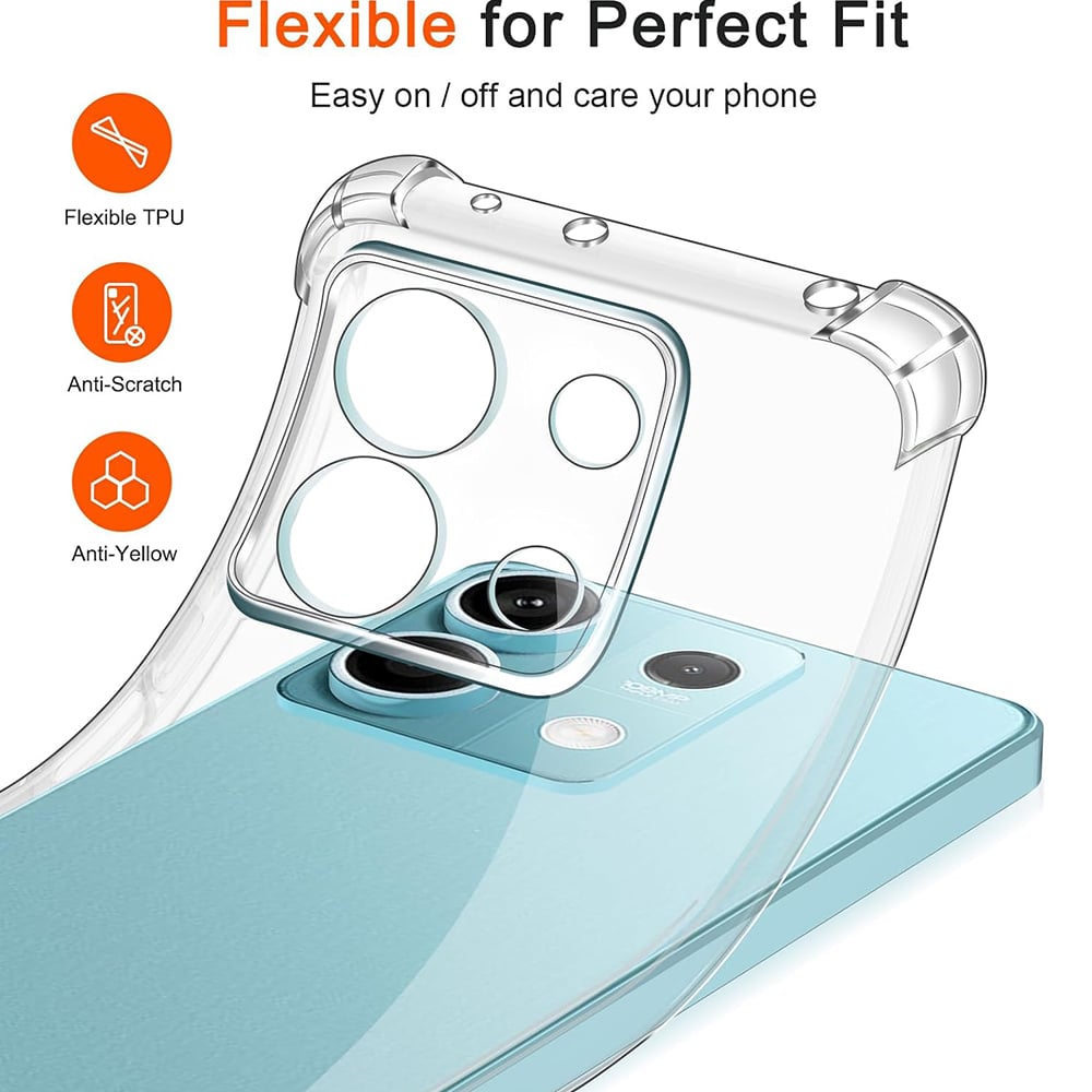 Techsuit Shockproof Clear Silicone - θήκη για Xiaomi Redmi Note 13 Pro 4G / Poco M6 - Διάφανο - Image 3