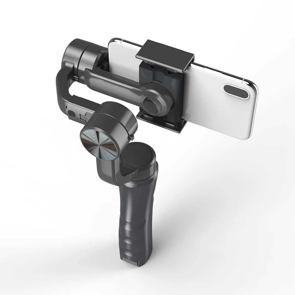Techsuit - Phone Gimbal (H4) - with 3 Axis Handheld, Joystick, Micro-USB, 6.1inch Max, Aluminum Alloy, 2200mAh - Black - Image 4