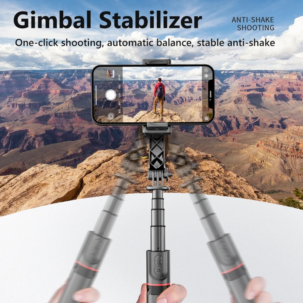 Techsuit - Selfie Stick (L19) - Stable Monopod/Tripod with Bluetooth Remote Control, 400mAh, 70cm - Black - Image 4