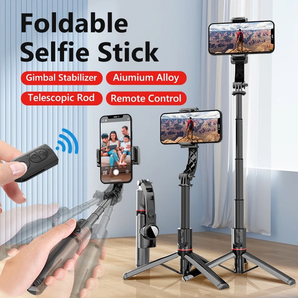 Techsuit - Selfie Stick (L19) - Stable Monopod/Tripod with Bluetooth Remote Control, 400mAh, 70cm - Black - Image 2