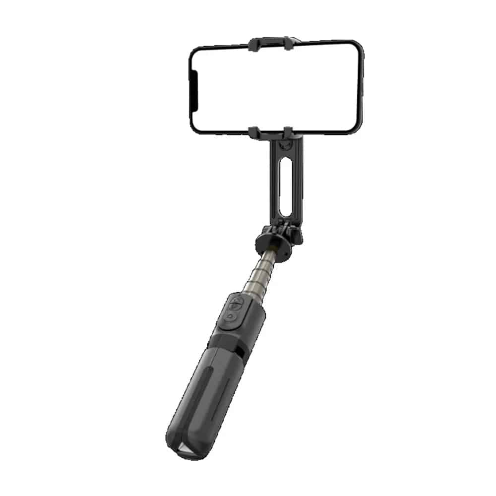 Techsuit - Mini Selfie Stick (L18Mini) - Stable Gimbal/Tripod with Bluetooth Remote Control, 360 Rotation, 70cm - Black - Image 4