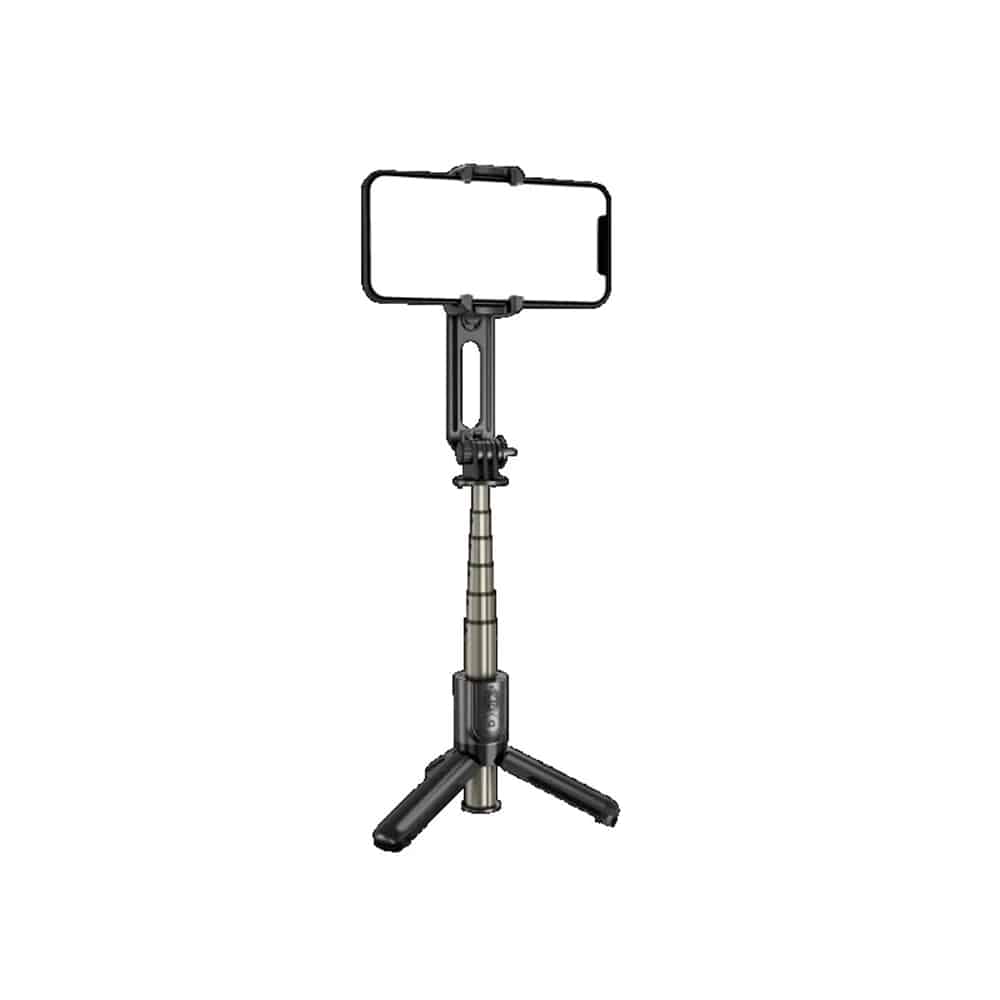 Techsuit - Mini Selfie Stick (L18Mini) - Stable Gimbal/Tripod with Bluetooth Remote Control, 360 Rotation, 70cm - Black - Image 3