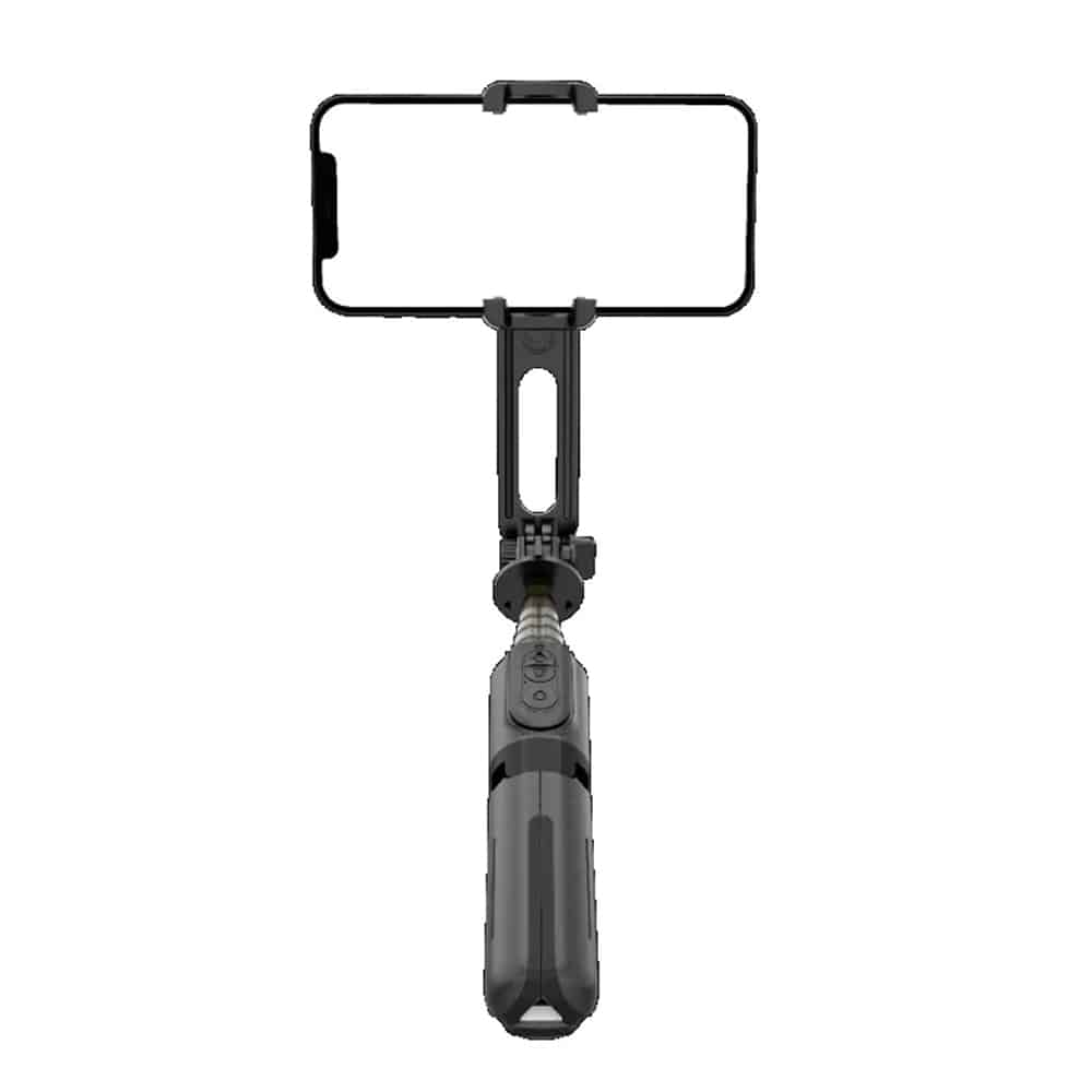 Techsuit - Mini Selfie Stick (L18Mini) - Stable Gimbal/Tripod with Bluetooth Remote Control, 360 Rotation, 70cm - Black - Image 5