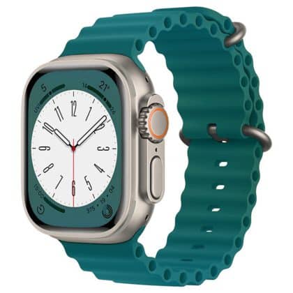 Techsuit - Watchband (W038) - Apple Watch 1/2/3/4/5/6/7/8/9/10/11/SE/SE 2/SE 3/Ultra/Ultra 2/Ultra 3 (42/44/45/46/49mm) - Office Green