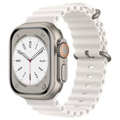 Techsuit Watchband (W038) - θήκη για Apple Watch 38mm (1st gen) / 40mm 41mm 42mm 1 2 3 4 5 6 7 8 9 10 11 SE (2022) - Λευκό