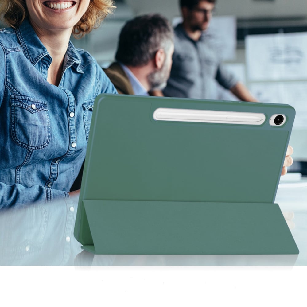 Techsuit - Flex Trifold (με Θήκη για Μολύβι) - Samsung Galaxy Tab S9 FE - Πράσινο - Image 5