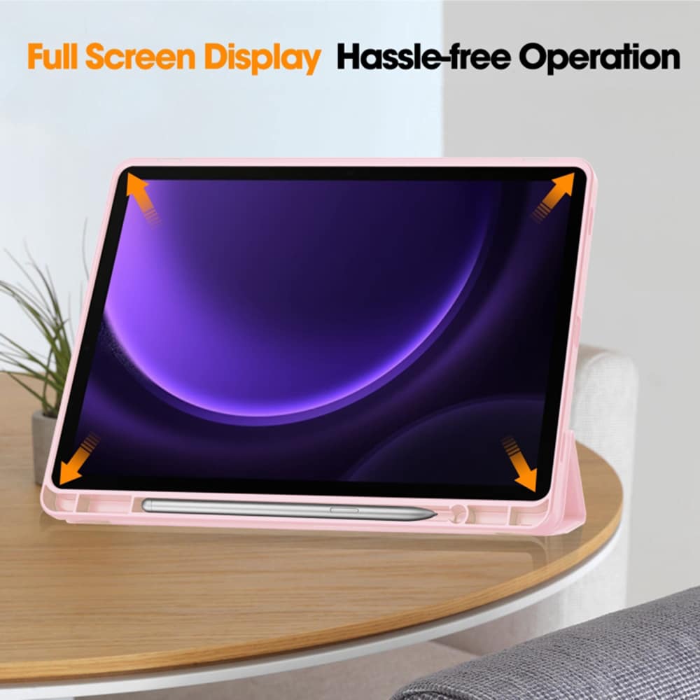 Techsuit - Flex Trifold (με Θήκη για Μολύβι) - Samsung Galaxy Tab S9 FE - Ροζ - Image 4